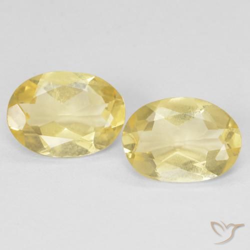 1.84 ctw Yellow Beryl Stones, Natural Beryl in Oval Facet Shape for Sale