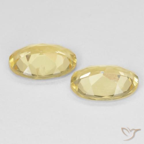 Beryl Gemstones in 8 x 6 mm (calibrated) Size for Sale, Beryl Stones in Light Yellow Color