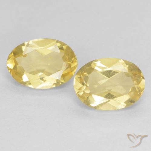 1.43 ct Yellow Beryl, 6.9 x 5 mm Oval Cut From Madagascar, Photo A