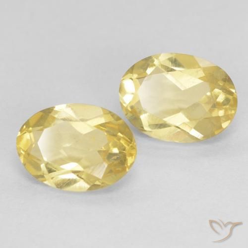 1.43 ctw Yellow Beryl Stones, Natural Beryl in Oval Facet Shape for Sale