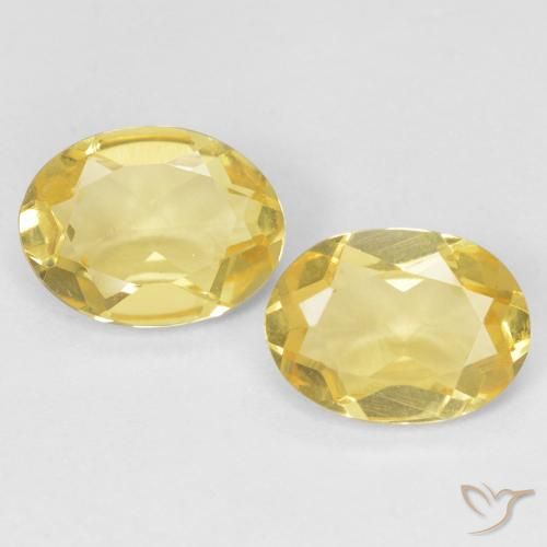 2.04 ctw Yellow Beryl Stones, Natural Beryl in Oval Facet Shape for Sale