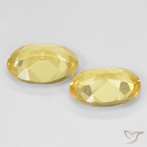 Beryl Gemstones in 8 x 6 mm (calibrated) Size for Sale, Beryl Stones in Light Gold Color