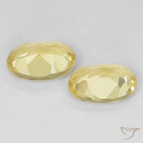 Beryl Gemstones in 8 x 6 mm (calibrated) Size for Sale, Beryl Stones in Light Gold Color