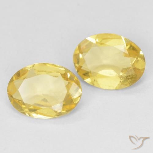 1.77 ctw Yellow Beryl Stones, Natural Beryl in Oval Facet Shape for Sale