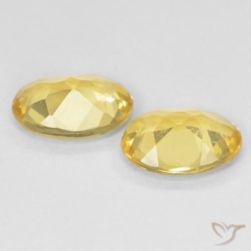 Beryl Gemstones in 8 x 6 mm (calibrated) Size for Sale, Beryl Stones in Light Gold Color