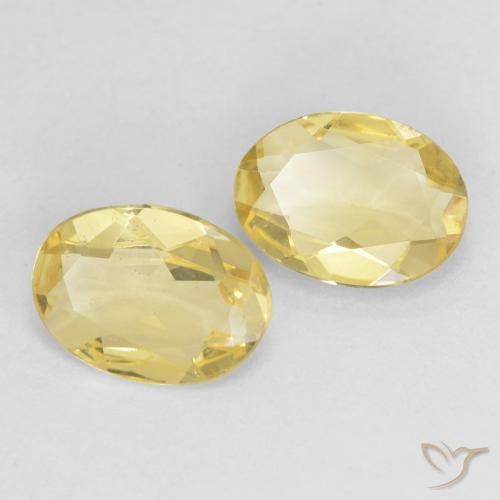 1.50 ctw Yellow Beryl Stones, Natural Beryl in Oval Facet Shape for Sale
