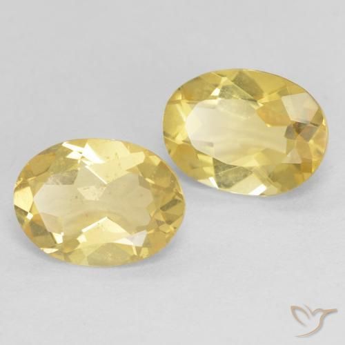 2.19 ctw Yellow Beryl Stones, Natural Beryl in Oval Facet Shape for Sale