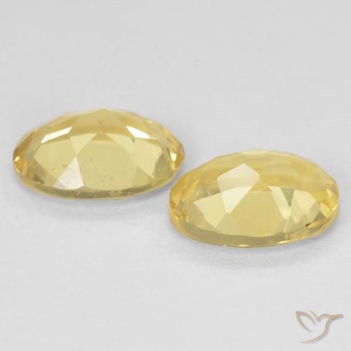 Beryl Gemstones in 8 x 6 mm (calibrated) Size for Sale, Beryl Stones in Light Golden-Yellow Color