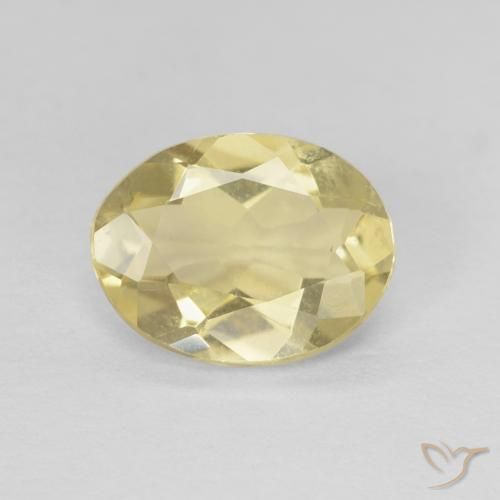 1.45ct Natural Very Light Dijon Yellow Beryl, Oval, VVS
