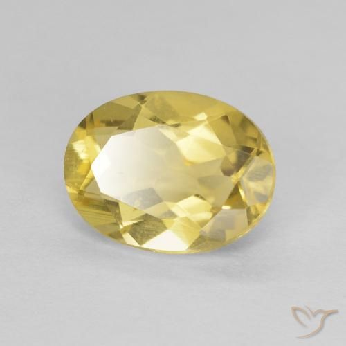 1.75ct Natural Light Gold Beryl, Oval, VVS