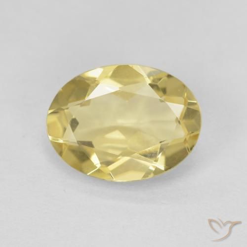 1.48ct Natural Light Yellow Beryl, Oval, VVS