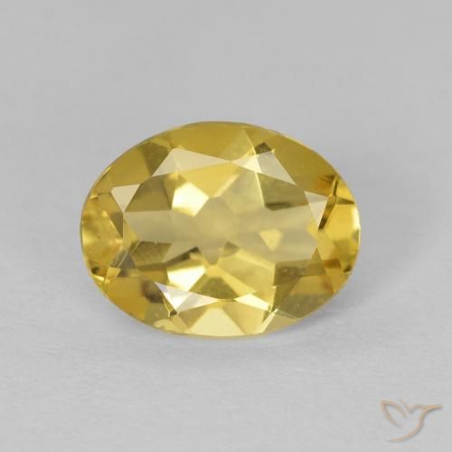 1.62ct Natural Light Yellow Beryl, Oval, VVS
