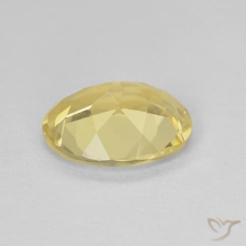 Beryl Gemstone in 9 x 7 mm (calibrated) Size for Sale, Beryl Stone in Light Gold Color