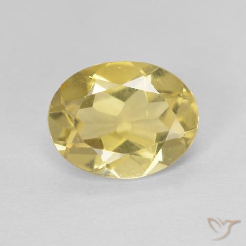 1.60ct Natural Light Golden-Yellow Beryl, Oval, VVS