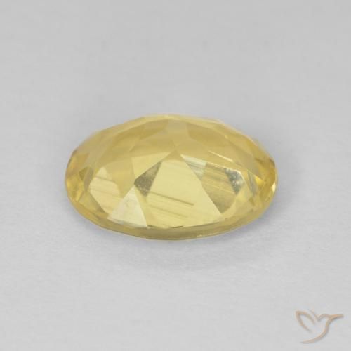 Beryl Gemstone in 9 x 7 mm (calibrated) Size for Sale, Beryl Stone in Light Golden-Yellow Color