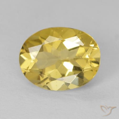 2.22ct Natural Light Yellow Beryl, Oval, VVS