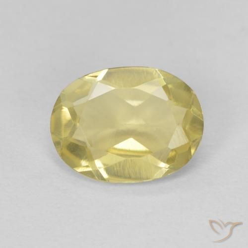 1.00 ct Yellow Beryl Stone, Natural Beryl in Oval Facet Shape for Sale