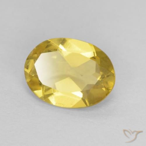 0.93ct Natural Light Yellow Beryl, Oval, VVS