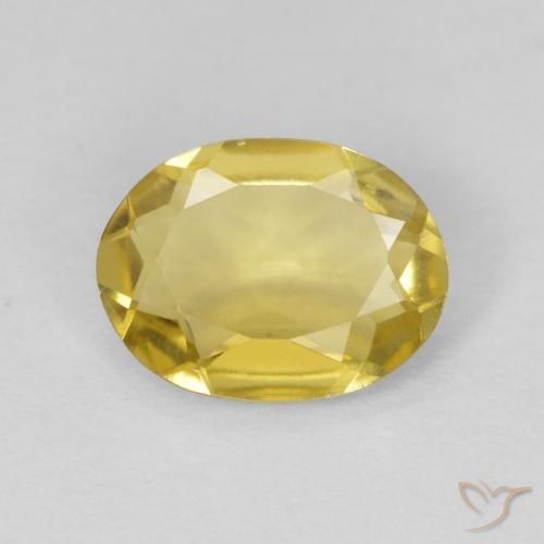 0.88ct Natural Pale Yellow Beryl, Oval, VVS