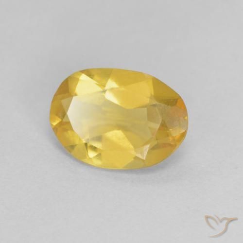 0.82 ct Yellow Beryl Stone, Natural Beryl in Oval Facet Shape for Sale