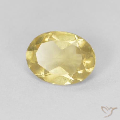 1.02 ct Yellow Beryl Stone, Natural Beryl in Oval Facet Shape for Sale