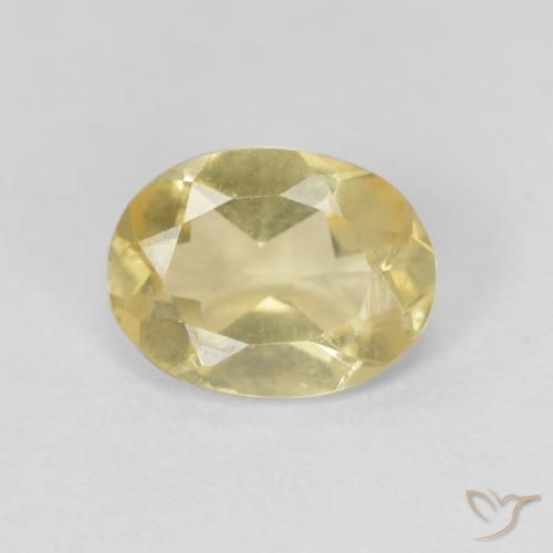 1.10 ct Yellow Beryl Stone, Natural Beryl in Oval Facet Shape for Sale