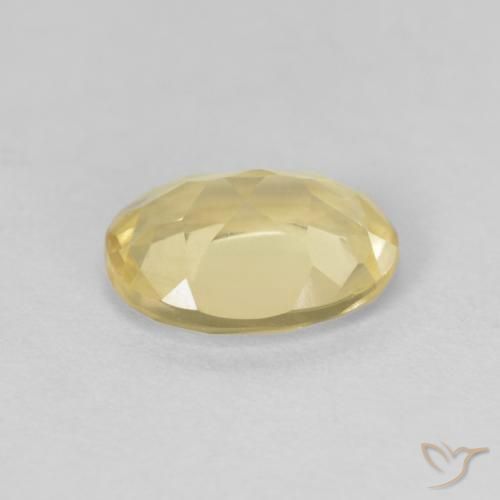 Beryl Gemstone in 8 x 6 mm (calibrated) Size for Sale, Beryl Stone in Very Light Dijon Yellow Color