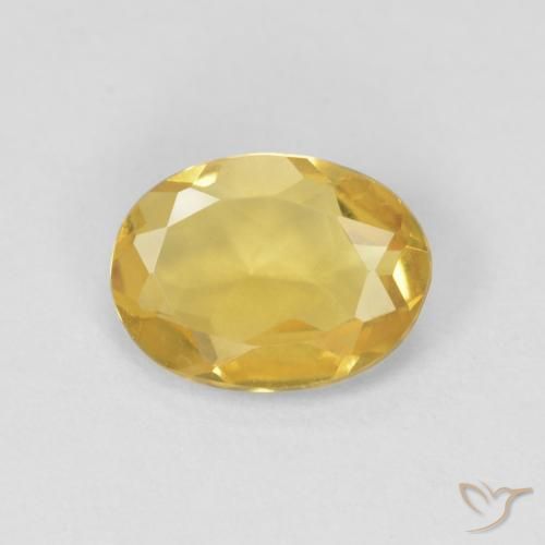 0.94ct Natural Deep Yellow Beryl, Oval, VVS-VS