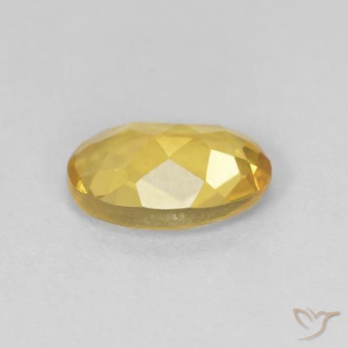 Beryl Gemstone in 8 x 6 mm (calibrated) Size for Sale, Beryl Stone in Deep Yellow Color