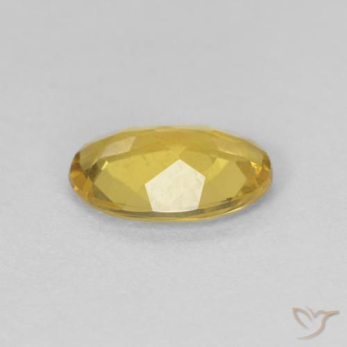 Beryl Gemstone in 8 x 5.7 mm Size for Sale, Beryl Stone in Yellowish Gold Color