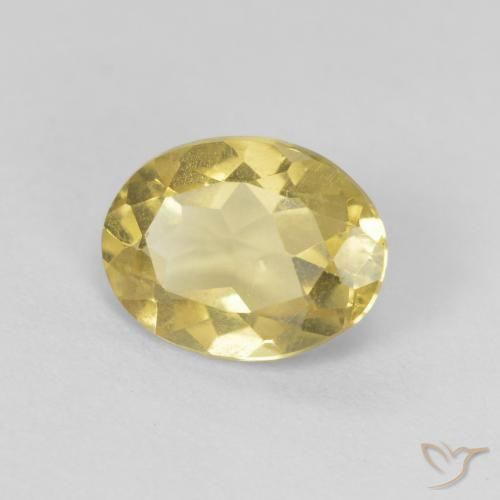 1.12 ct Yellow Beryl Stone, Natural Beryl in Oval Facet Shape for Sale