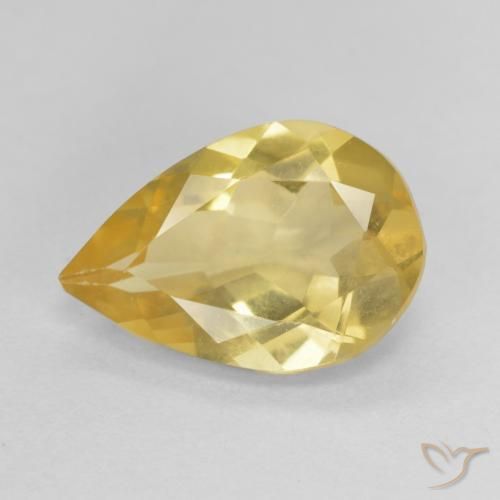 1.39ct Natural Honey Yellow Beryl, Pear Shape, VVS-VS