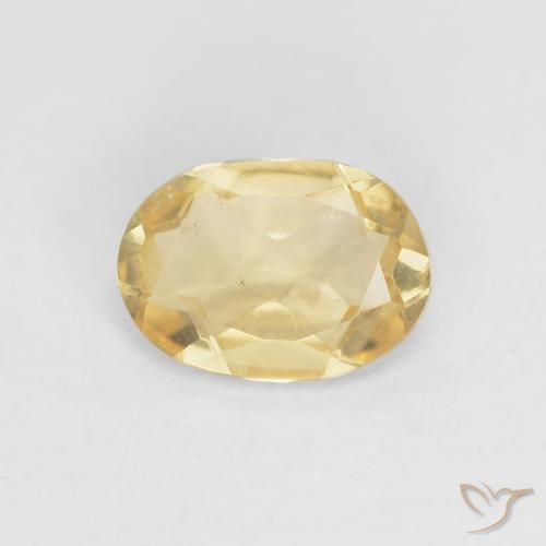 0.91ct Natural Light Yellow Beryl, Oval, VVS-VS