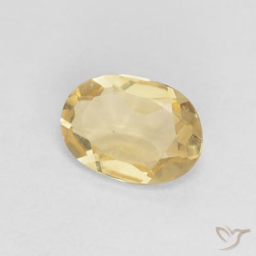 0.91 ct Yellow Beryl Stone, Natural Beryl in Oval Facet Shape for Sale