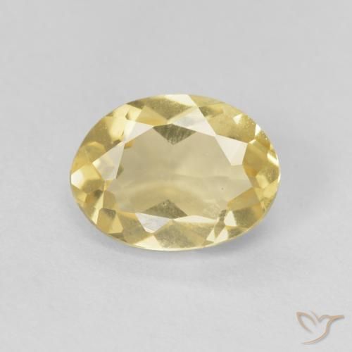 1.15ct Natural Light Golden-Yellow Beryl, Oval, VVS-VS