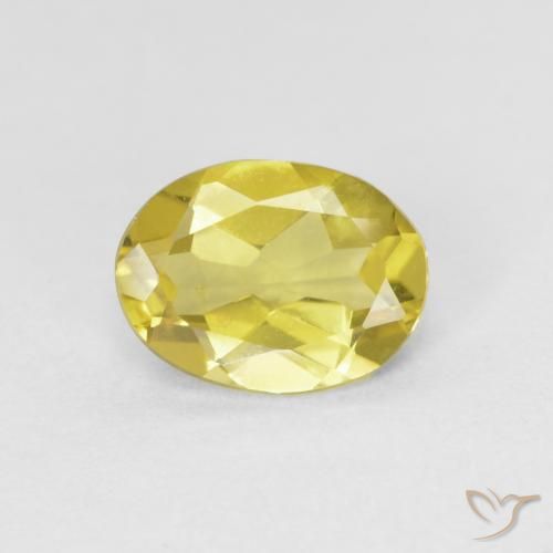 0.99ct Natural Light Bumblebee Yellow Beryl, Oval, VVS-VS