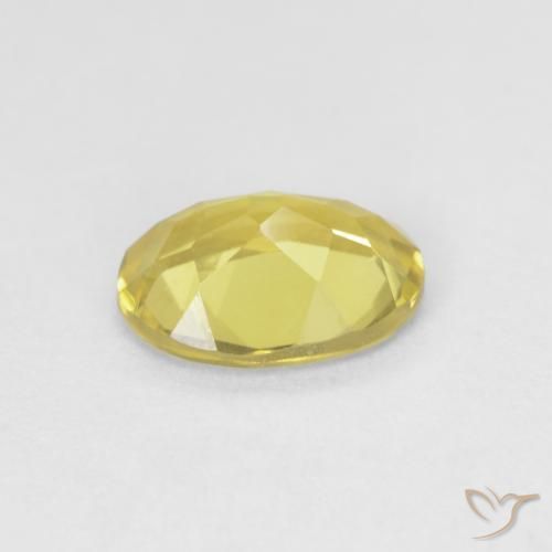 Beryl Gemstone in 8 x 6 mm (calibrated) Size for Sale, Beryl Stone in Light Bumblebee Yellow Color