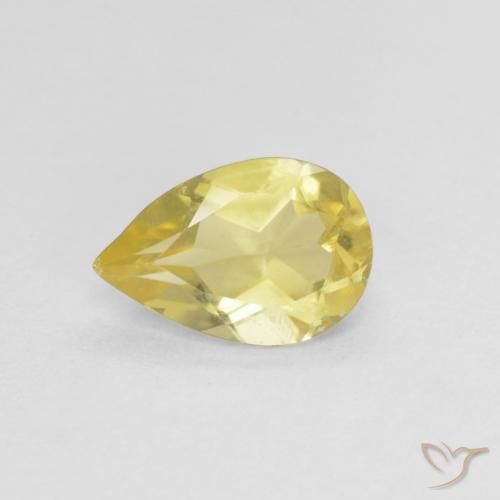 0,77 ct Berilo Amarillo, 7,8 x 5,3 mm Corte Pera De Madagascar, Photo A