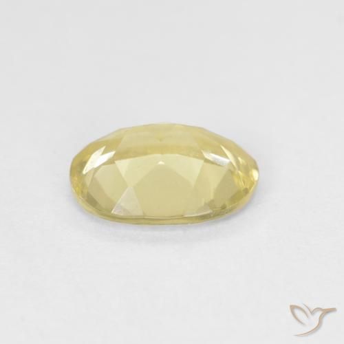 Beryl Gemstone in 7.8 x 5.7 mm Size for Sale, Beryl Stone in Light Earthy Yellow Color