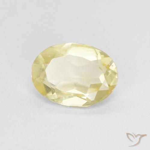 1.01 ct Yellow Beryl Stone, Natural Beryl in Oval Facet Shape for Sale