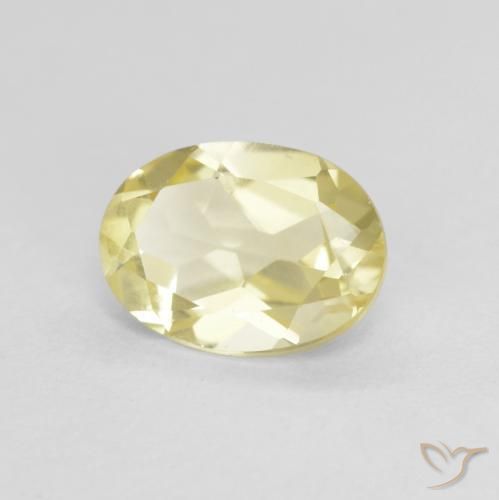1.17 ct Yellow Beryl Stone, Natural Beryl in Oval Facet Shape for Sale