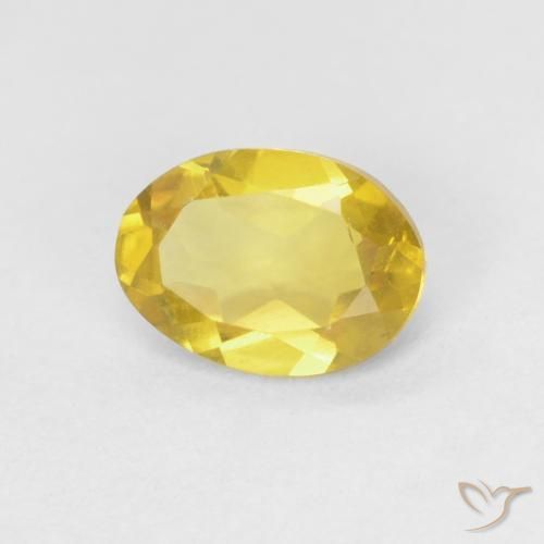 0.70 ct Yellow Beryl Stone, Natural Beryl in Oval Facet Shape for Sale