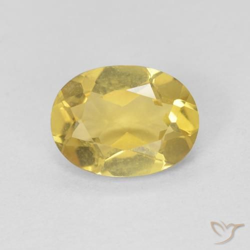 1.07 ct Yellow Beryl Stone, Natural Beryl in Oval Facet Shape for Sale