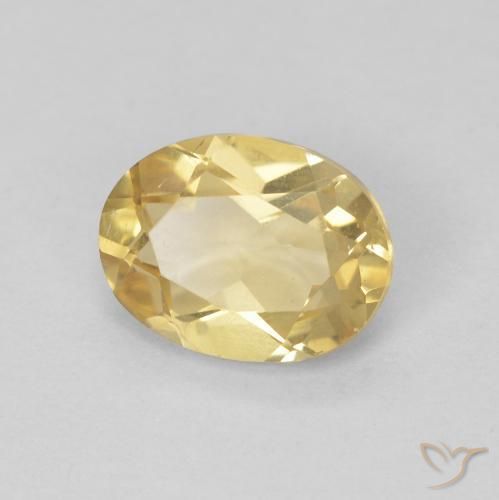 1.15ct Natural Light Gold Beryl, Oval, VVS-VS