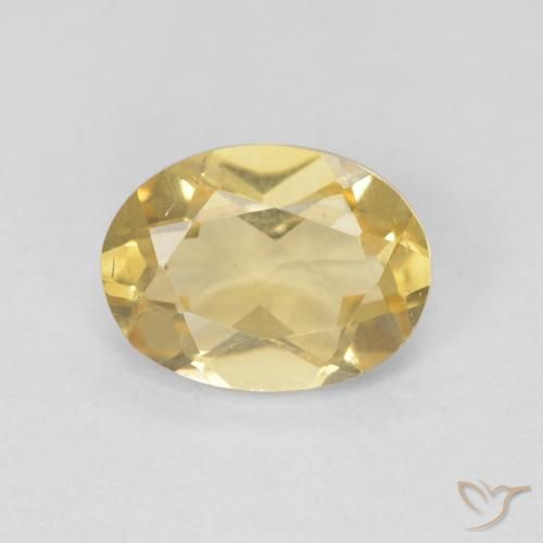 1.15 ct Yellow Beryl Stone, Natural Beryl in Oval Facet Shape for Sale