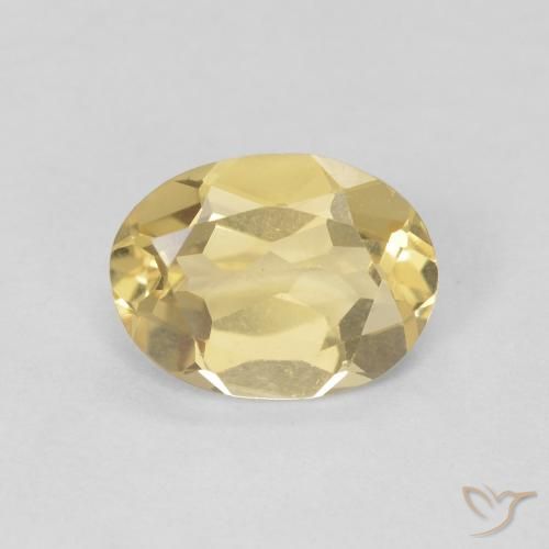 1.06ct Natural Light Gold Beryl, Oval, VVS-VS