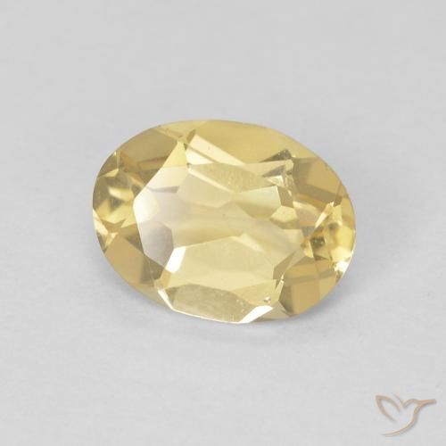 1.06 ct Yellow Beryl Stone, Natural Beryl in Oval Facet Shape for Sale