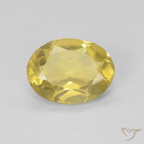 1.09 ct Yellow Beryl Stone, Natural Beryl in Oval Facet Shape for Sale