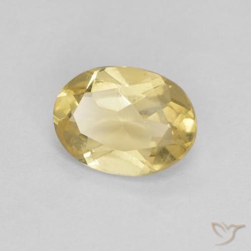 0.99 ct Yellow Beryl Stone, Natural Beryl in Oval Facet Shape for Sale