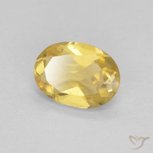 0.73ct Natural Light Gold Beryl, Oval, VVS-VS